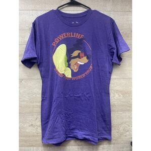 Disney Teepublic Tee Public Powerline Goofy Movie World Tour 95 Purple Shirt M